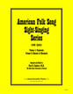 American Folk Song Sight-Singing Series Digital File Reproducible PDF cover